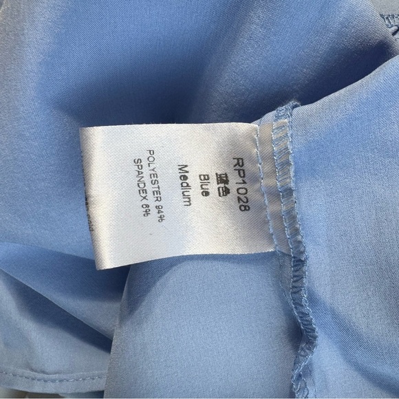 - Blue and White Tiered Babydoll Dress size medium - Picture 8 of 9